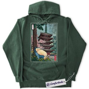 Snorlax Hoodie, Pokemon Hoodie, PKM Hoodie, Anime Graphic Pullover, Comfort Colors Hoodie