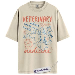 Vet Tech Shirt, Veterinary Where Every Paw Counts Graphic Tee, Veterinary Medicine T-Shirt, Vet Tech Appreciation Gift, Comfort Colors Shirt