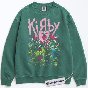 Kirby Sweatshirt, Game Graphic Pullover, Comfort Colors Sweatshirt