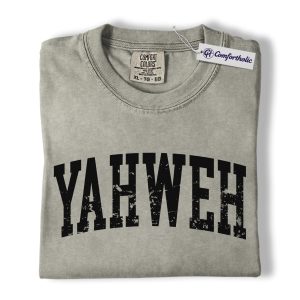 Yahweh Shirt, Vintage Christian Graphic Tee, Jesus Faith Bible Verse T-Shirt, Christian Gift for Men & Women, Comfort Colors Shirt