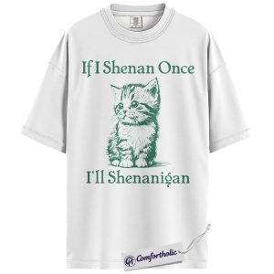 Alternative view of Funny Cat Shenanigan Shirt, Vintage Kitten Line Art Graphic Tee, Sarcastic Cat Lover Humor T-Shirt, Gift for Cat Moms & Pet Lovers, Comfort Colors Shirt