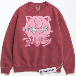 Jigglypuff Sweatshirt, PKM Sweatshirt, Anime Graphic Pullover, Comfort Colors Sweatshirt