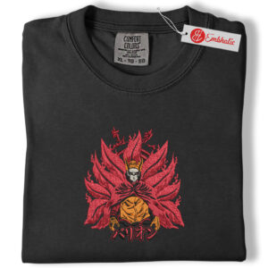Alternative view of Naruto Uzumaki Embroidered Shirt, Anime Embroidered Tee, Comfort colors Shirt