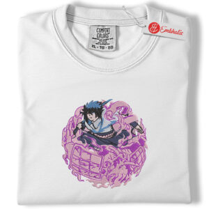 Sasuke Uchiha Embroidered Shirt, Naruto Shirt, Anime Embroidered Tee, Comfort colors Shirt
