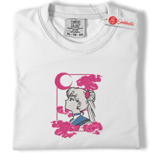 Usagi Tsukino Embroidered Shirt, Sailor Moon Shirt, Anime Embroidered Tee, Comfort colors Shirt