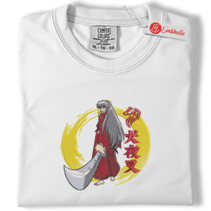 Inuyasha Embroidered Shirt, Anime Embroidered Tee, Comfort colors Shirt
