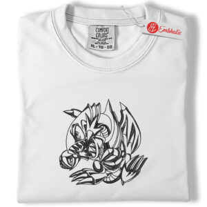 Blue Eyes White Dragon Embroidered Shirt, Yugioh Shirt, Anime Embroidered Tee, Comfort colors Shirt