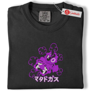 Alternative view of Weezing Embroidered Shirt, Pokemon Shirt, PKM Shirt, Anime Embroidered Tee, Comfort colors Shirt