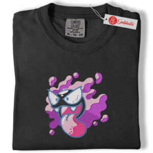 Alternative view of Gátsly Embroidered Shirt, Pokemon Shirt, PKM Shirt, Anime Embroidered Tee, Comfort colors Shirt
