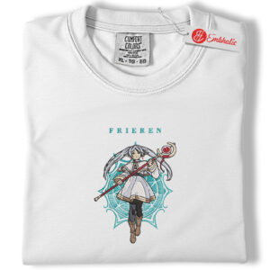 Frieren: Beyond Journey's End Embroidered Shirt, Anime Embroidered Tee, Comfort colors Shirt