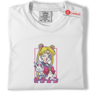 Usagi Tsukino Embroidered Shirt, Sailor Moon Shirt, Anime Embroidered Tee, Comfort colors Shirt