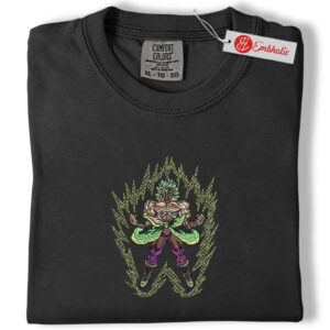 Broly Embroidered Shirt, Dragon Ball Shirt, Anime Embroidered Tee, Comfort colors Shirt