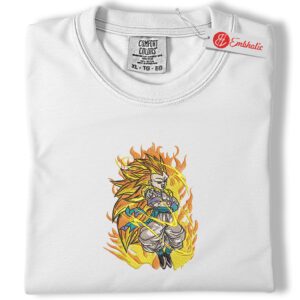 Gotenks Embroidered Shirt, Dragon Ball Shirt, Anime Embroidered Tee, Comfort colors Shirt