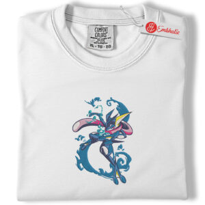 Greninja Embroidered Shirt, Pokemon Shirt, PKM Shirt, Anime Embroidered Tee, Comfort colors Shirt