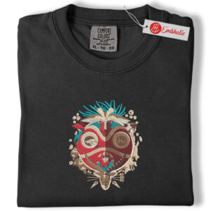 Alternative view of Princess Mononoke Embroidered Shirt, Studio Ghibli Shirt, Anime Embroidered Tee, Comfort colors Shirt