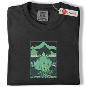 Alternative view of Bulbasaur Embroidered Shirt, Pokemon Shirt, PKM Shirt, Anime Embroidered Tee, Comfort colors Shirt