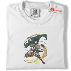 Levi Ackerman Embroidered Shirt, Attack On Titan Shirt, AOT Shirt, Anime Embroidered Tee, Comfort colors Shirt