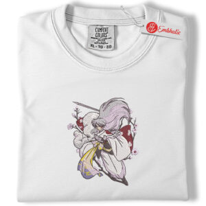Sesshomaru Embroidered Shirt, Inuyasha Shirt, Anime Embroidered Tee, Comfort colors Shirt