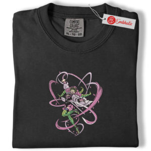 Alternative view of Mitsuri Kanroji Embroidered Shirt, Demon Slayer Shirt, Anime Embroidered Tee, Comfort colors Shirt