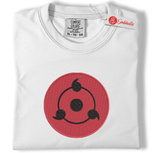 Sharingan Embroidered Shirt, Naruto Shirt, Anime Embroidered Tee, Comfort colors Shirt