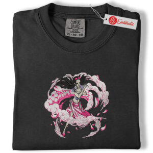Alternative view of Nico Robin Embroidered Shirt, One Piece Shirt, Anime Embroidered Tee, Comfort colors Shirt