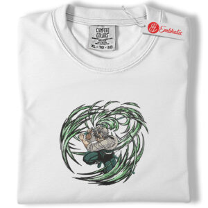 Sanemi Shinazugawa Embroidered Shirt, Demon Slayer Shirt, Anime Embroidered Tee, Comfort colors Shirt