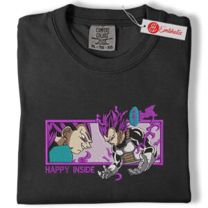 Alternative view of Vegeta Embroidered Shirt, Dragon Ball Shirt, Anime Embroidered Tee, Comfort colors Shirt
