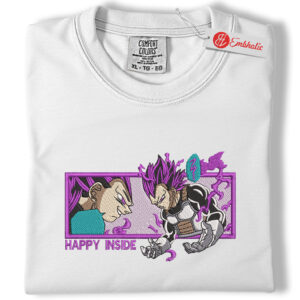 Vegeta Embroidered Shirt, Dragon Ball Shirt, Anime Embroidered Tee, Comfort colors Shirt