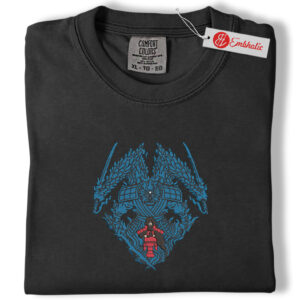 Alternative view of Madara Embroidered Shirt, Naruto Shirt, Anime Embroidered Tee, Comfort colors Shirt