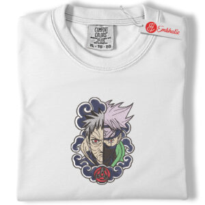 Kakashi and Obito Embroidered Shirt, Naruto Shirt, Anime Embroidered Tee, Comfort colors Shirt