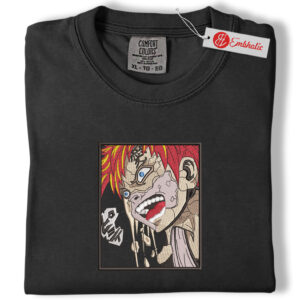 Alternative view of Gaara Embroidered Shirt, Naruto Shirt, Anime Embroidered Tee, Comfort colors Shirt