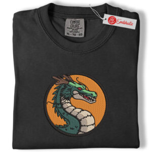 Alternative view of Shenron Embroidered Shirt, Dragon Ball Shirt, DBZ Shirt, Anime Embroidered Tee, Comfort colors Shirt