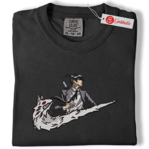 Alternative view of Aki Hayakawa Embroidered Shirt, Chainsaw Man Shirt, Anime Embroidered Tee, Comfort colors Shirt