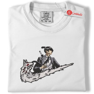 Aki Hayakawa Embroidered Shirt, Chainsaw Man Shirt, Anime Embroidered Tee, Comfort colors Shirt