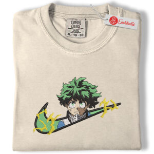 Deku Embroidered Shirt, Izuki Midoriya Shirt, MHA Shirt, Anime Embroidered Tee, Comfort colors Shirt