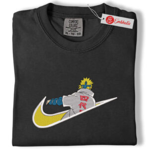Alternative view of Minato Namikaze Embroidered Shirt, Naruto Shirt, Anime Embroidered Tee, Comfort colors Shirt