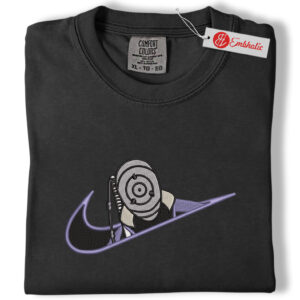 Alternative view of Obito Uchiha Embroidered Shirt, Naruto Shirt, Anime Embroidered Tee, Comfort colors Shirt