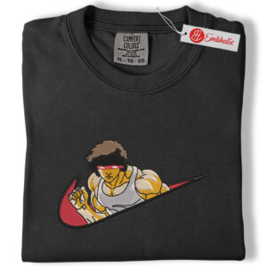 Alternative view of Baki Hanma Pirates Embroidered Shirt, Baki Shirt, Anime Embroidered Tee, Comfort colors Shirt