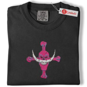 Alternative view of Embroidered Shirt, One Piece Shirt, Anime Embroidered Tee, Comfort colors Shirt