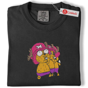 Alternative view of Chopper Embroidered Shirt, One Piece Shirt, Anime Embroidered Tee, Comfort colors Shirt