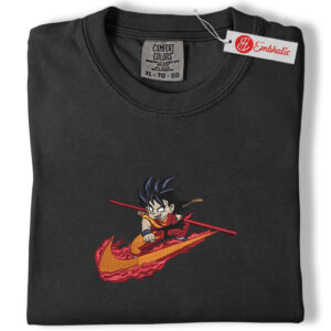 Alternative view of Son Goku Embroidered Shirt, Dragon Ball Shirt, Anime Embroidered Tee, Comfort colors Shirt