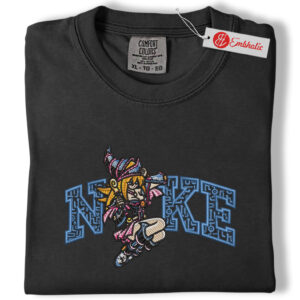 Alternative view of Dark Magician Embroidered Shirt, Yugioh Shirt, Anime Embroidered Tee, Comfort colors Shirt