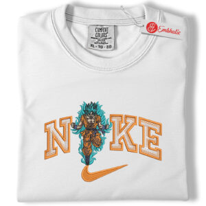 Son Goku Embroidered Shirt, Dragon Ball Shirt, Anime Embroidered Tee, Comfort colors Shirt