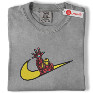 Iron Man Embroidered Shirt, Iron Man Shirt, Marvel Comics Embroidered Tee, Comfort colors Shirt