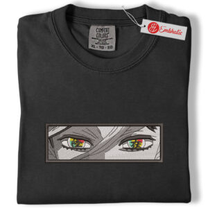 Alternative view of Doma Embroidered Shirt, Demon Slayer Shirt, Anime Embroidered Tee, Comfort colors Shirt