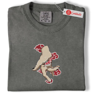 Deidara Embroidered Shirt, Naruto Shirt, Akatsuki Shirt, Anime Embroidered Tee, Comfort colors Shirt