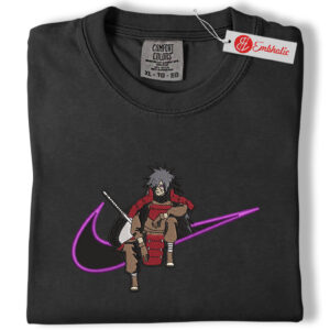 Alternative view of Madara Embroidered Shirt, Naruto Shirt, Anime Embroidered Tee, Comfort colors Shirt Embroidered Shirt, Naruto Shirt, Anime Embroidered Tee, Comfort colors Shirt
