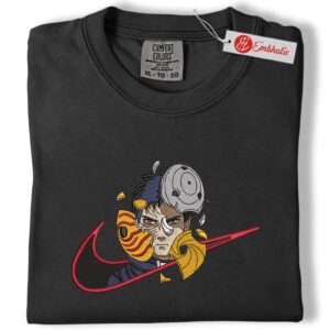 Alternative view of Obito Uchiha Embroidered Shirt, Naruto Shirt, Anime Embroidered Tee, Comfort colors Shirt