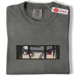 Sasuke Uchiha Embroidered Shirt, Naruto Shirt, Anime Embroidered Tee, Comfort colors Shirt