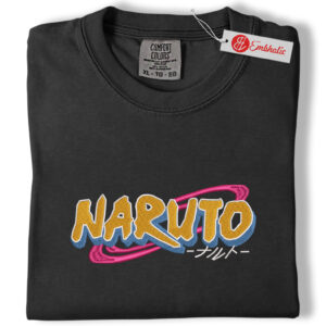 Alternative view of Naruto Embroidered Shirt, Anime Shirt, Anime Embroidered Tee, Comfort colors Shirt
